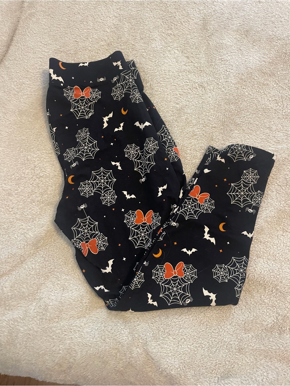 torrid disney Halloween Spiderweb & Bat Print Leggings with Orange Bows